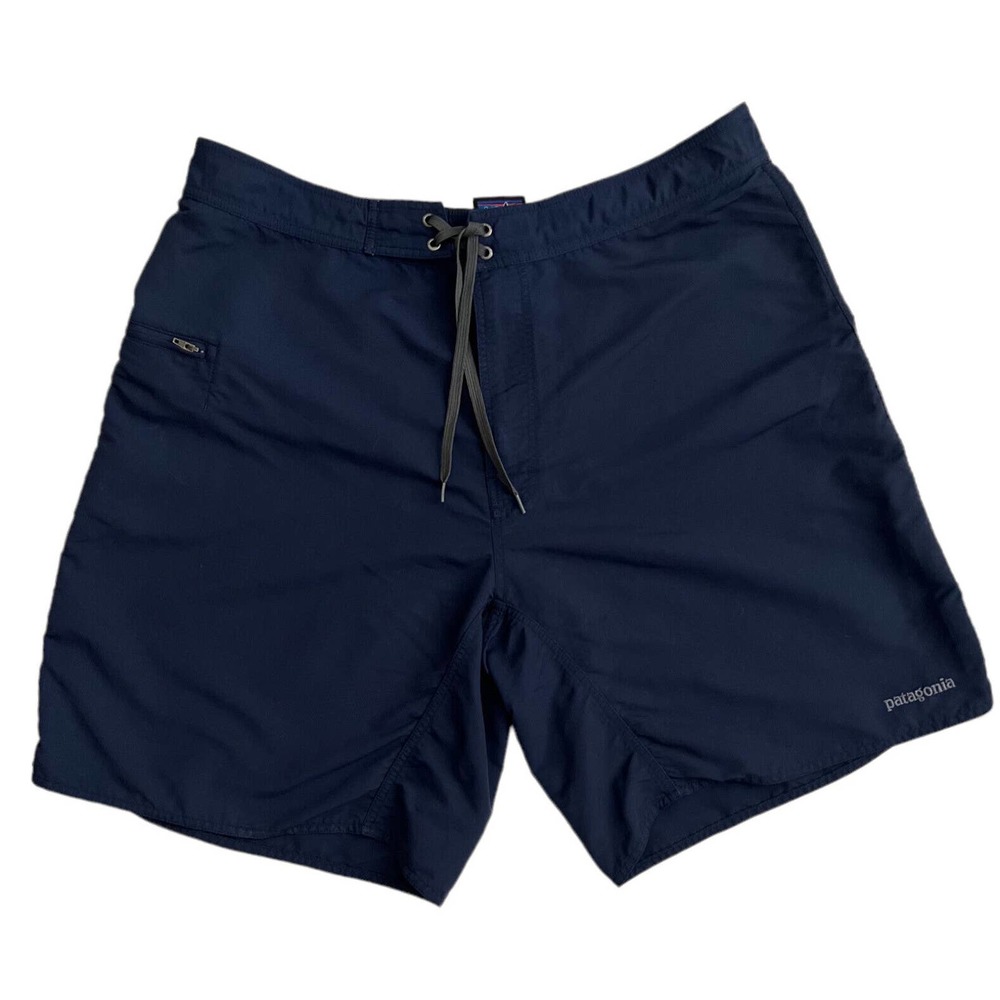 Patagonia Shorts‎ Men's Size 38 Board Shorts Navy Blue Surfing
